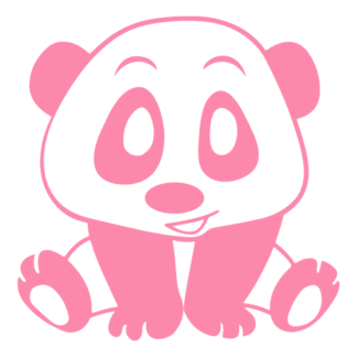 Playful Panda Decal (Pink)